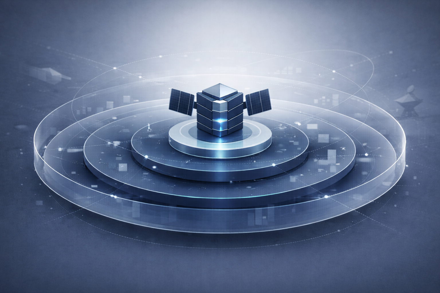 Aurades — abstract multi-fidelity aerospace digital twin visualization